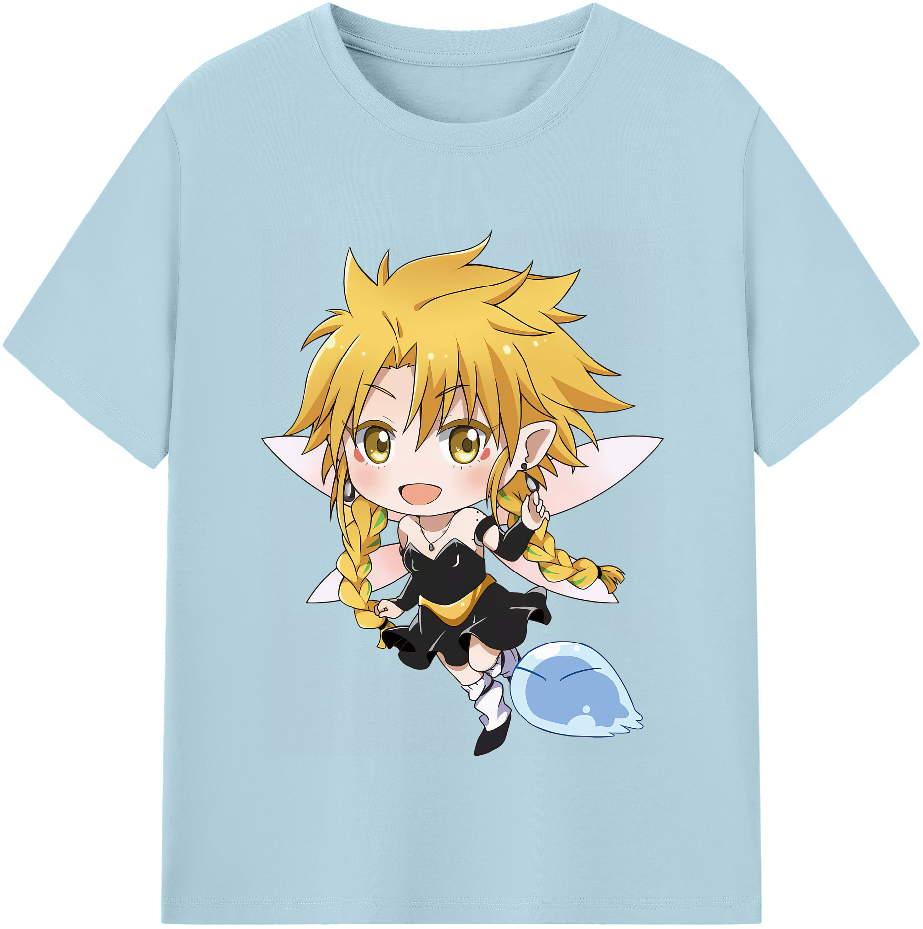 （画像用） 転スラ Regarding Reincarnated to Slime 綿100％半袖Tシャツ（フロントプリント）